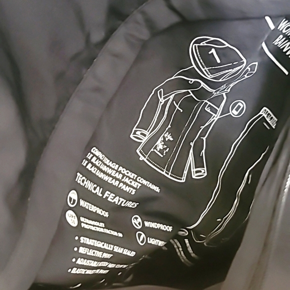 PARADOX WOMEN'S RAIN JACKET WITH  HOODED BLACK  SIZE L - Picture 6 of 8